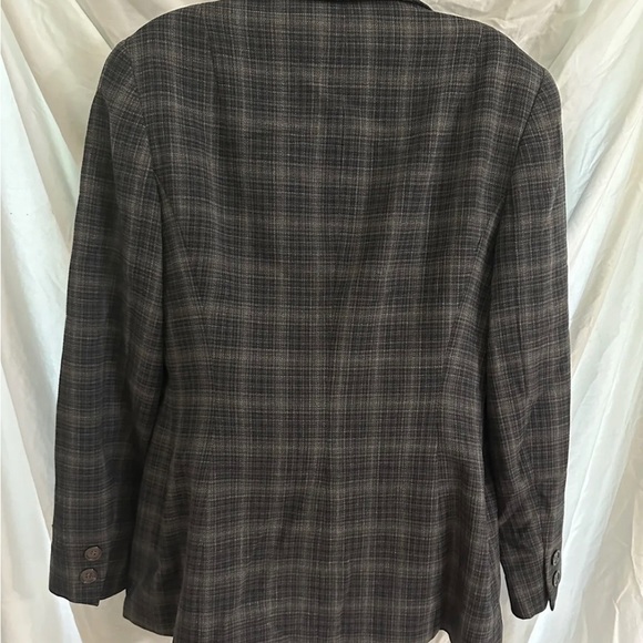 Vintage Anne Klein Plaid Blazer Jacket Domestic Sample Style 15J17 Size 8 - Picture 6 of 8